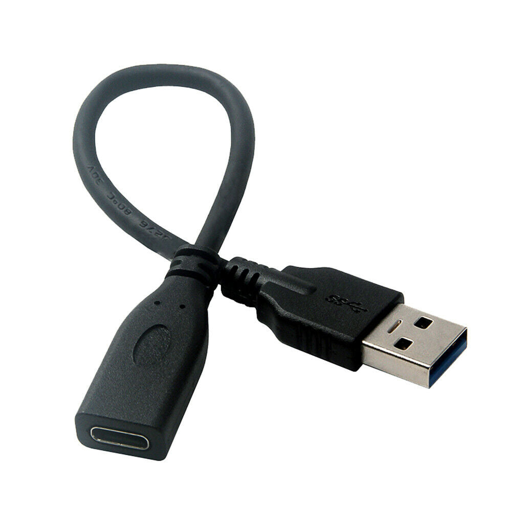 7.87inch USB 3.0 Male To USB 3.1 C Female Cable Adapter Sync Cord Connector