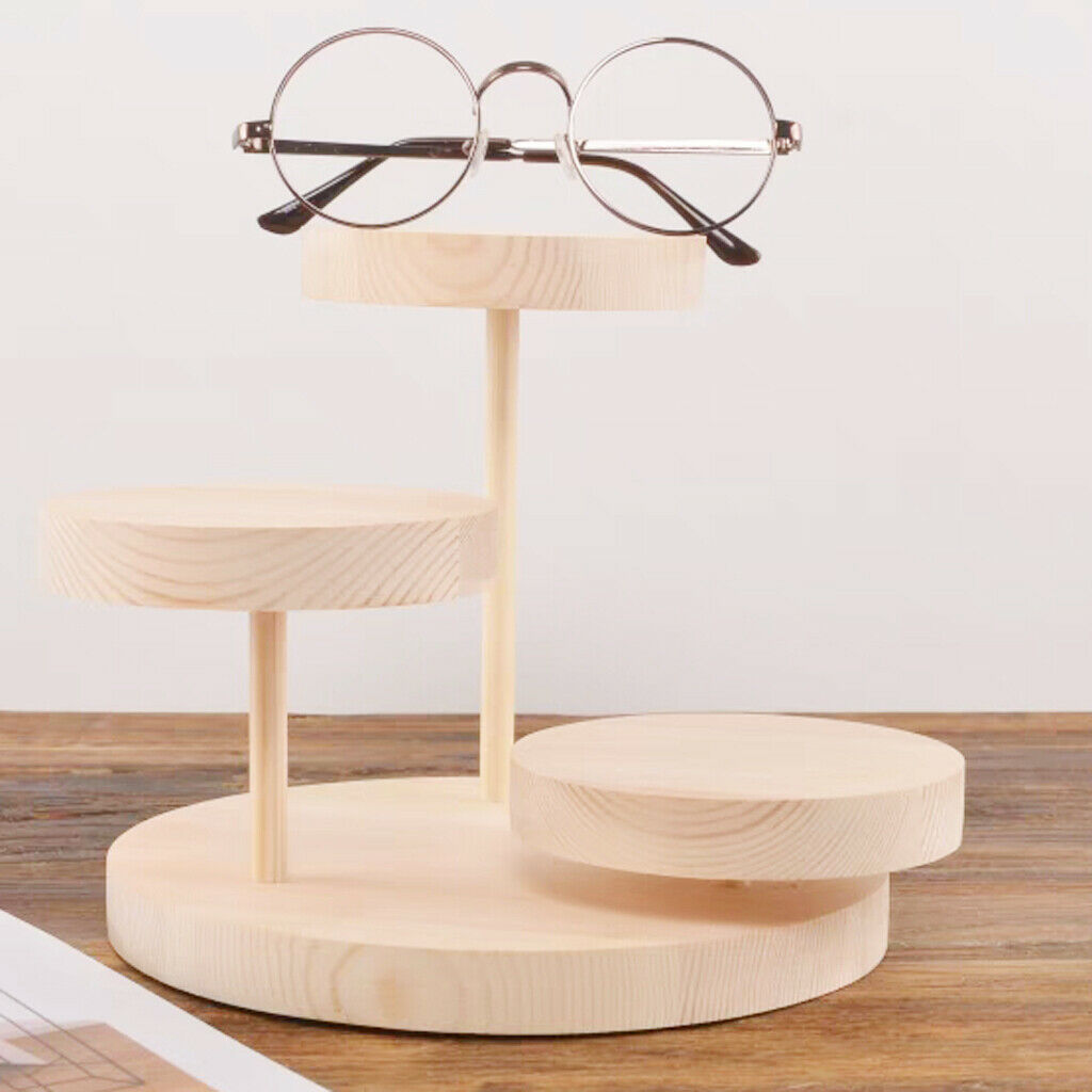 Wooden Sunglasses Eyeglass Rack Display Stand Holder Organizer