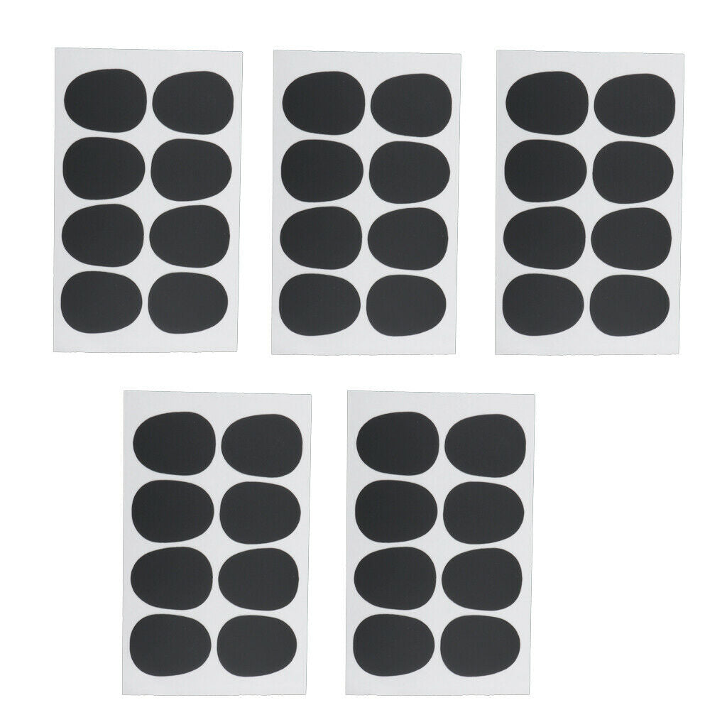 40 Pieces Alto / Tenor Saxophone Mouthpiece Patches Pad Rubber Cushion, Black