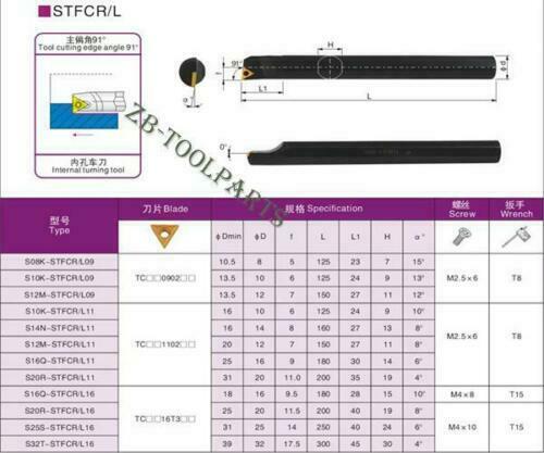 Right  hand 91° S16Q-MTFNR16 Internal Turning Tool Holder For TNMG16 Insert