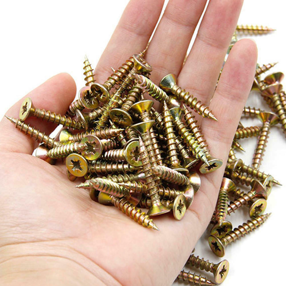 860Pcs M4*16mm Cross Self Tapping Screws Carbon Steel Wood Screws Countersunk
