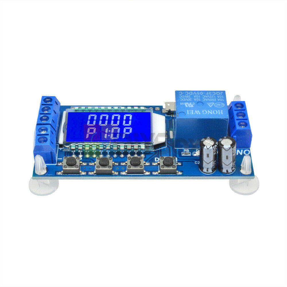 2PCS Micro USB Relay Module Delay Trigger Cycle Timer Circuit LCD Switch 6-30V