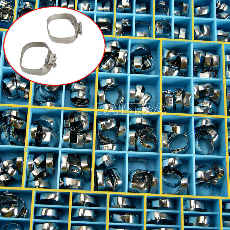 340pcs Dental Orthodontic 1st Molar Bands M Series Buccal Tube Roth 0.022" U2/L1