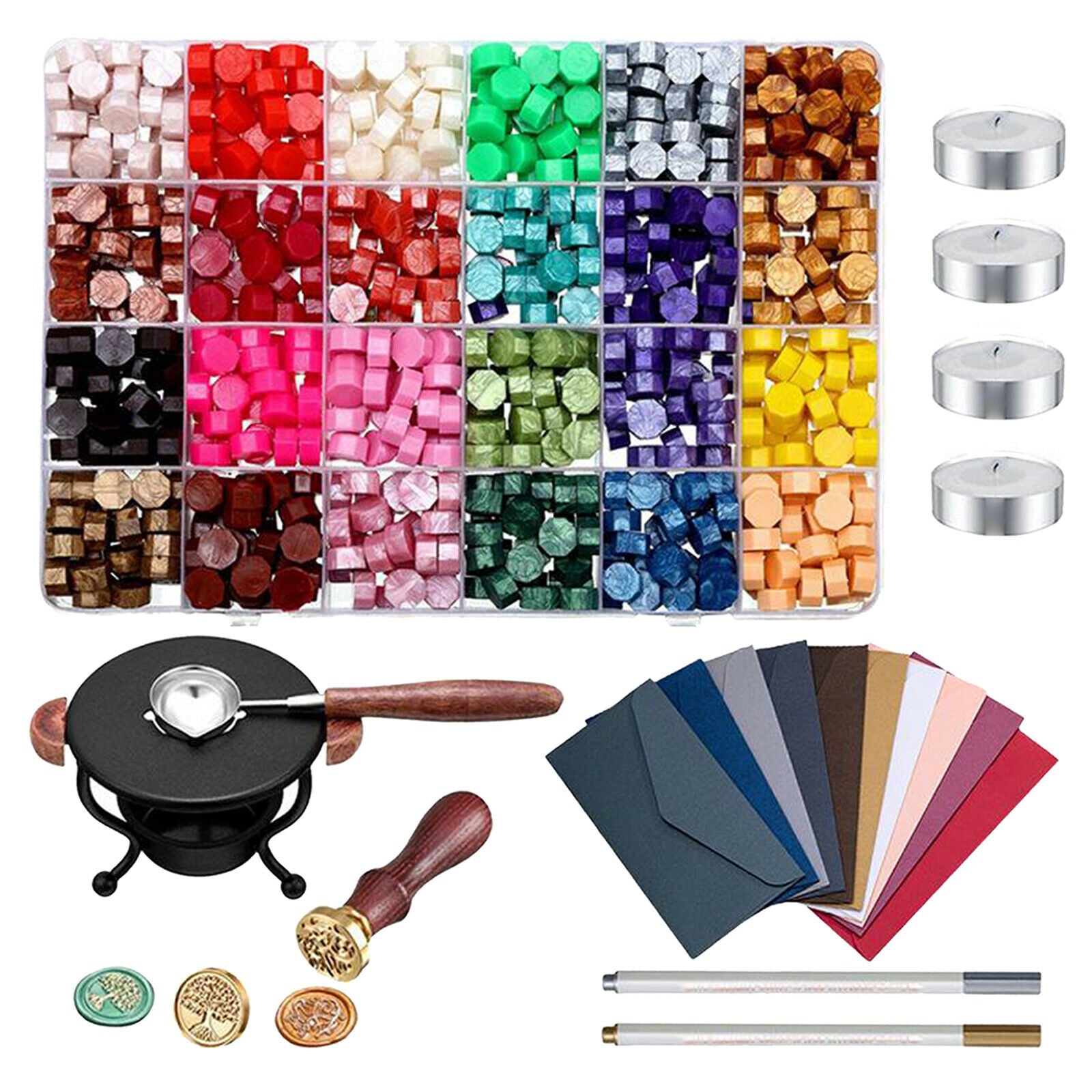 619PCS Wax Sealing Beads Kit for Letter DIY Scrapbooking Projects Seal Set