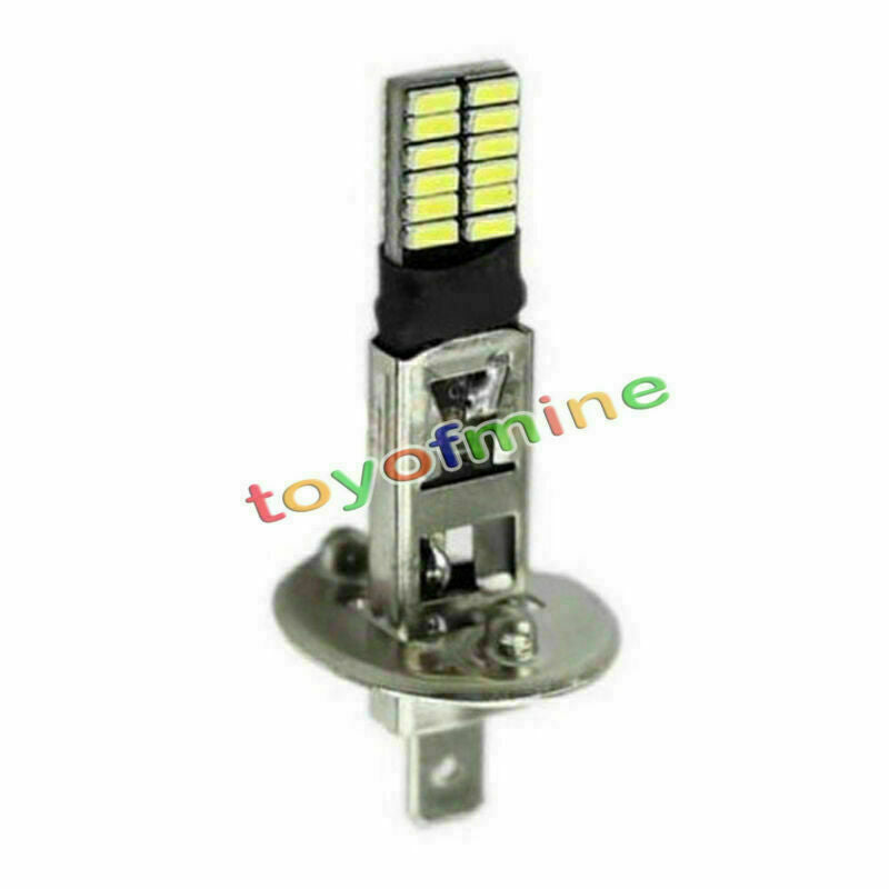 Superbright 6500K HID Xenon White 24-SMD H1 LED Bulbs for Fog Lights Driving DRL