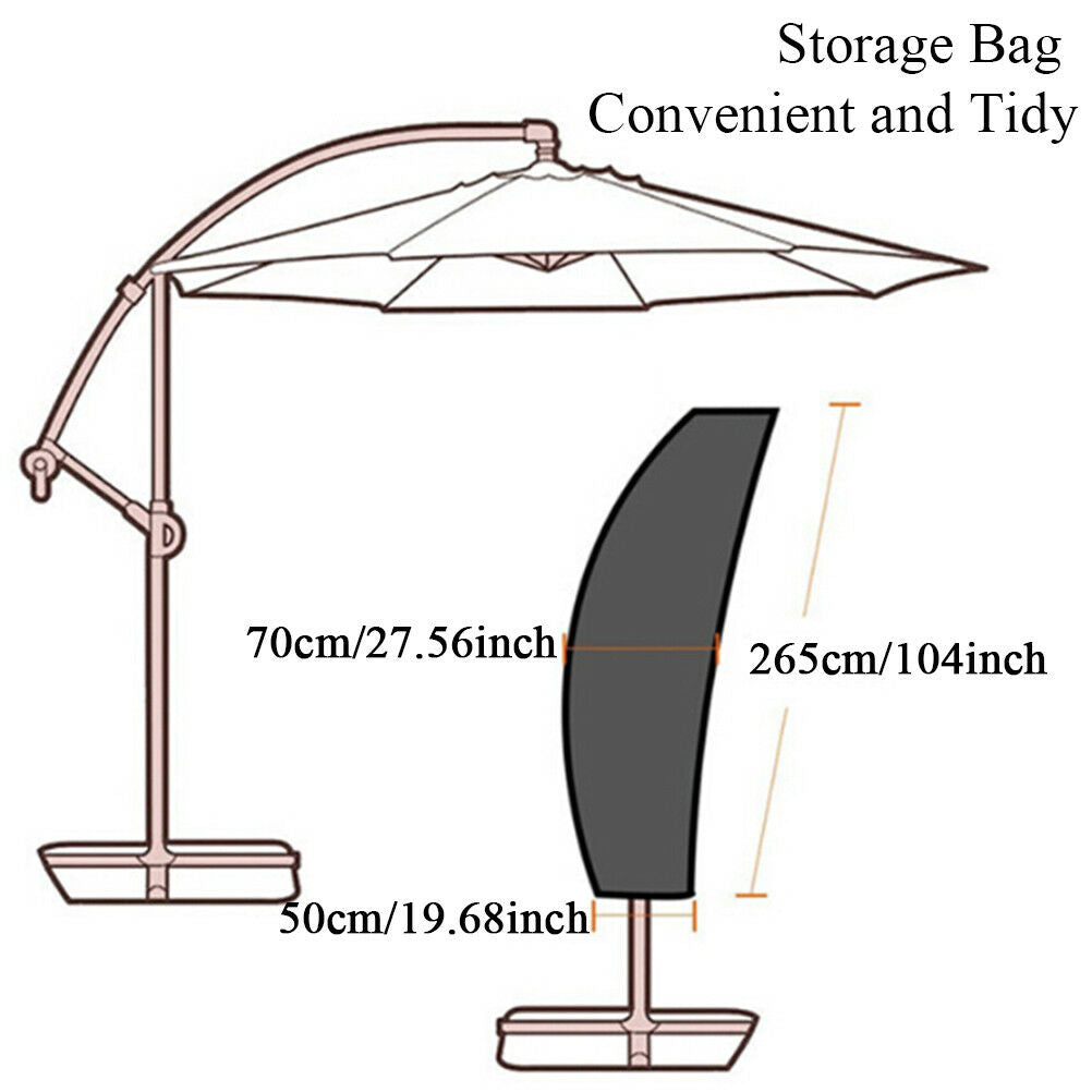 Parasol banana umbrella cover cantilever outdoor garden pati shield waterproofBD