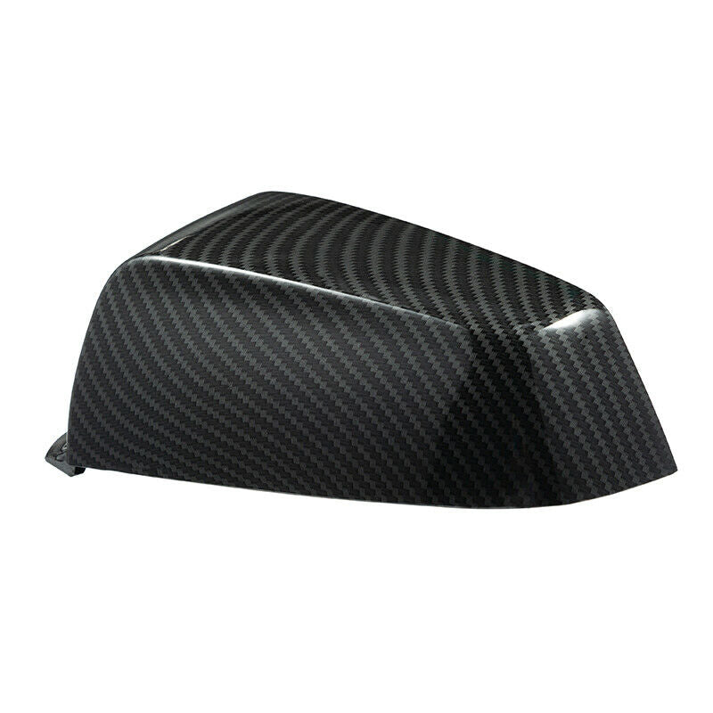 For BMW E60 E61 E63 E64 08-10 Left Side Rear View Mirror Cover Caps Carbon Fiber