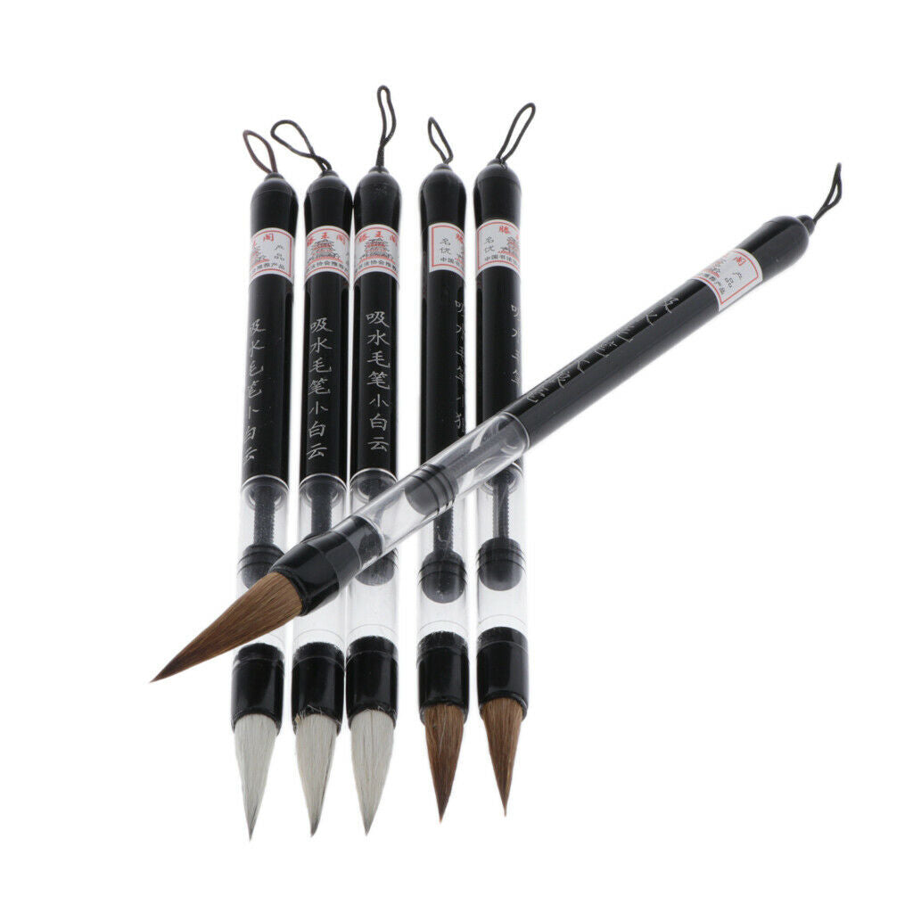 6x Refillable Water Brush Ink Pen For Sumi Brush writing Calligraphy Drawing