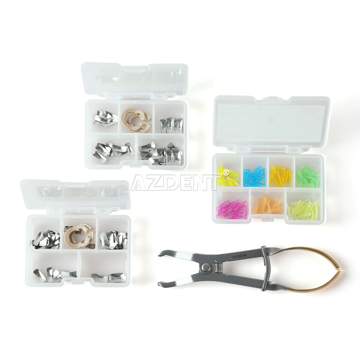Dental Sectional Contoured Metal Matrices Matrix Refill Kit With Diamond Wedge