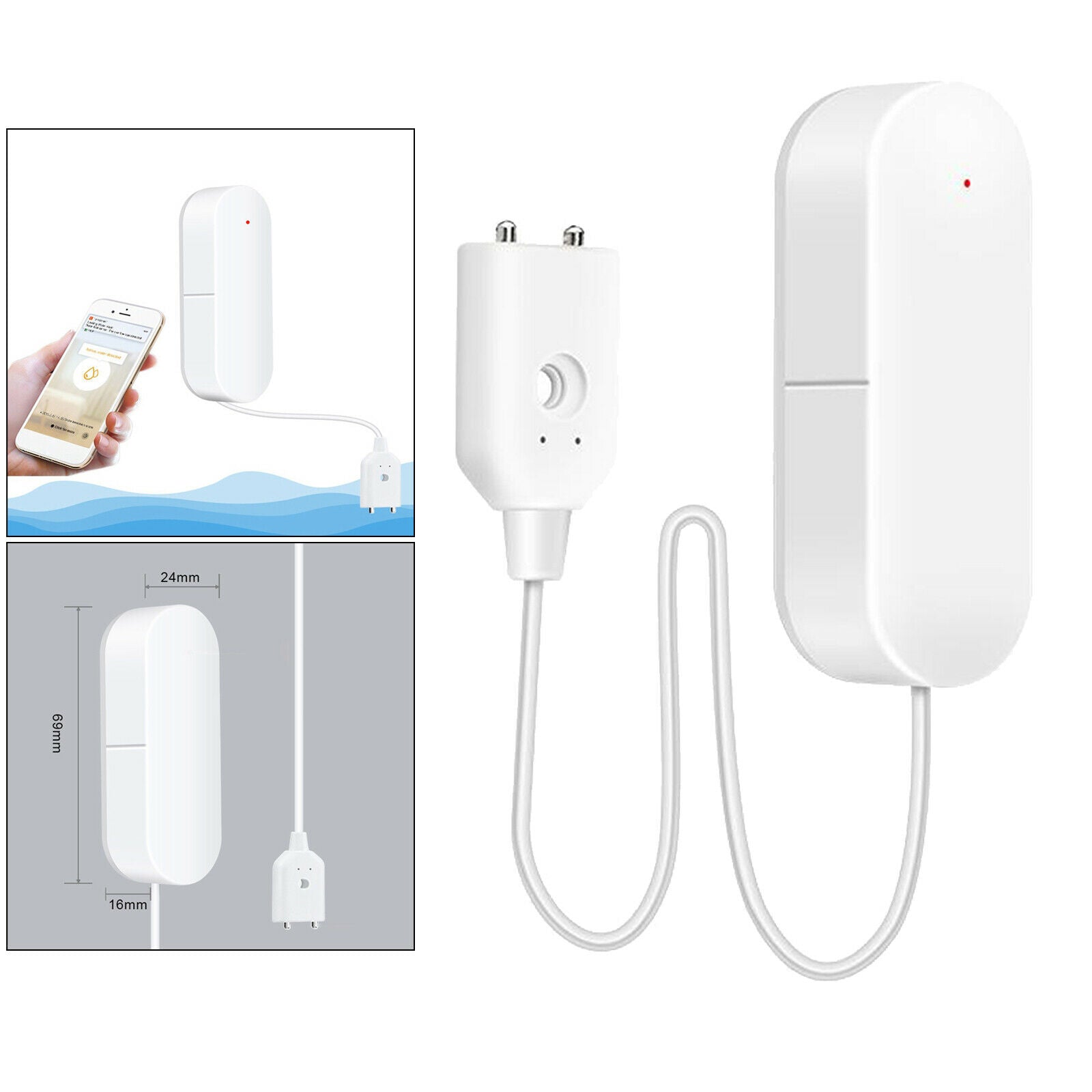 Smart Water Alarm Remote Monitor Kitchen Sink Basement Overflow Sensor