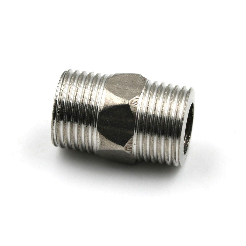 1/2" Male x 1/2" Male Hex Nipple SS 304 Threaded Pipe Fitting NPT kC.l8