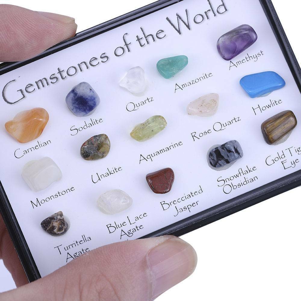 15x Set Natural Healing Crystal Gemstones Reiki Chakra Collection Stone Specimen