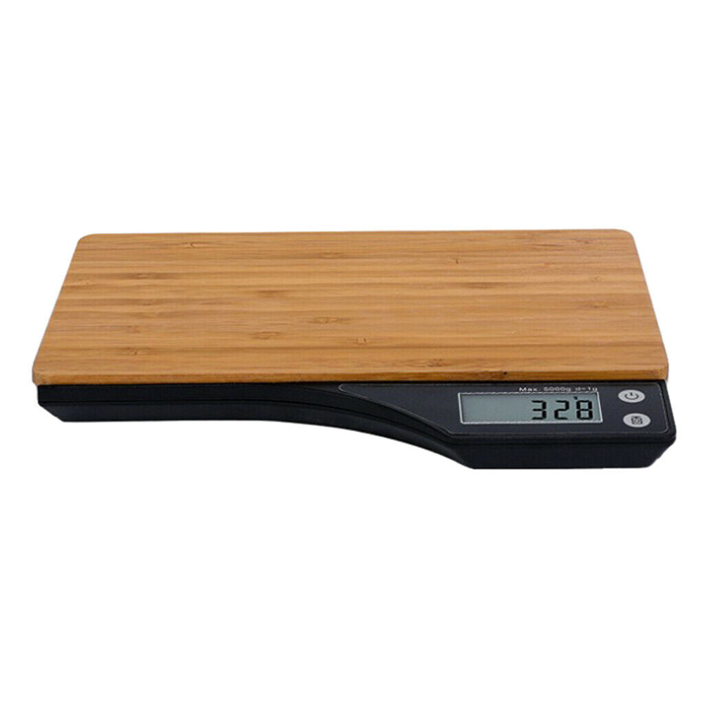 5kg Modern Bamboo ABS Kitchen Food Electric Weighing Scales Chef Tools