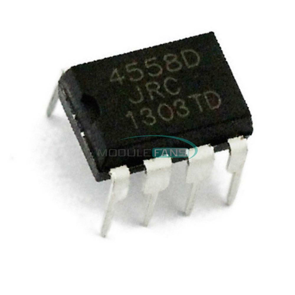 50PCS JRC 4558D  JRC4558D DIP 8 OPAMP OP AMPS CHIP IC Low Power TS808 TS9