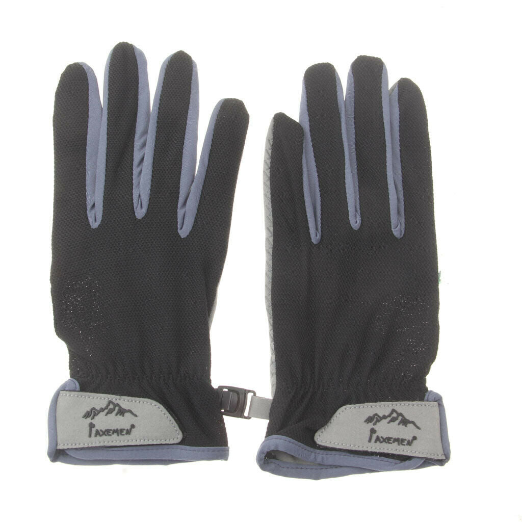 Unisex Touch Screen Cycling Hunting Full Finger Gloves Windproof Black L