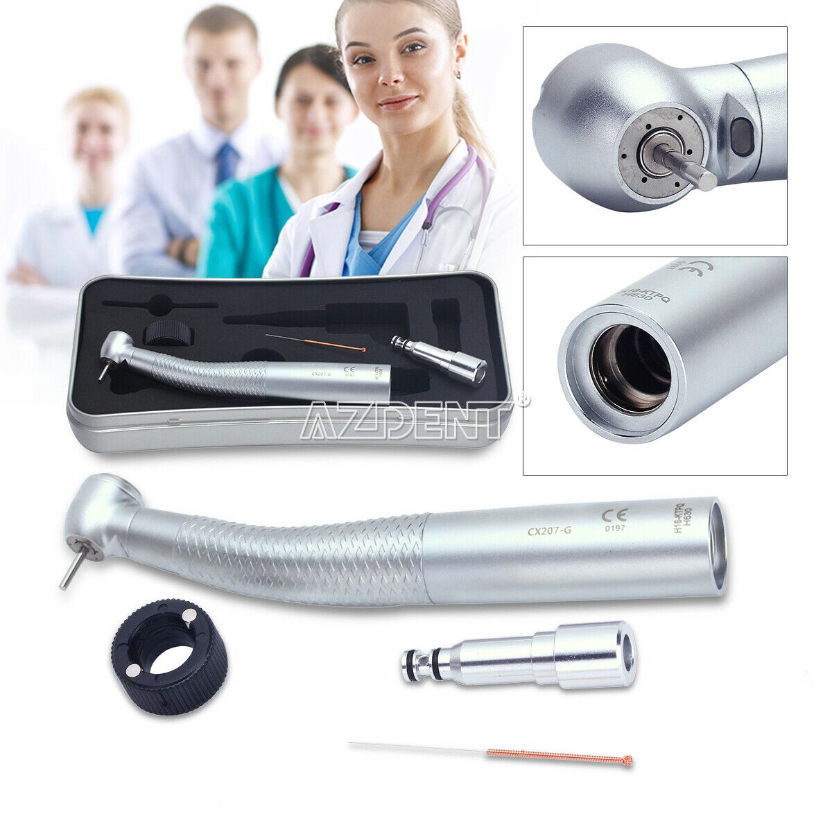 Dental Fiber Optic Torque Head Handpiece for MULTIfelx Quick Coupler