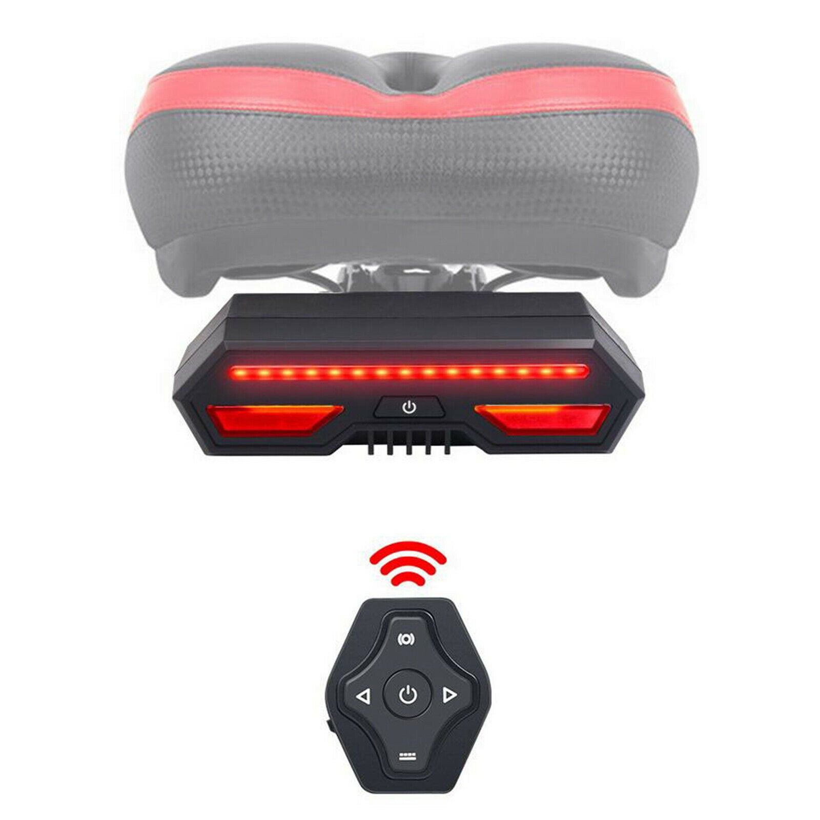 Bike Tail Light Remote Control Ultra Bright LED Rear Lights Flashlight