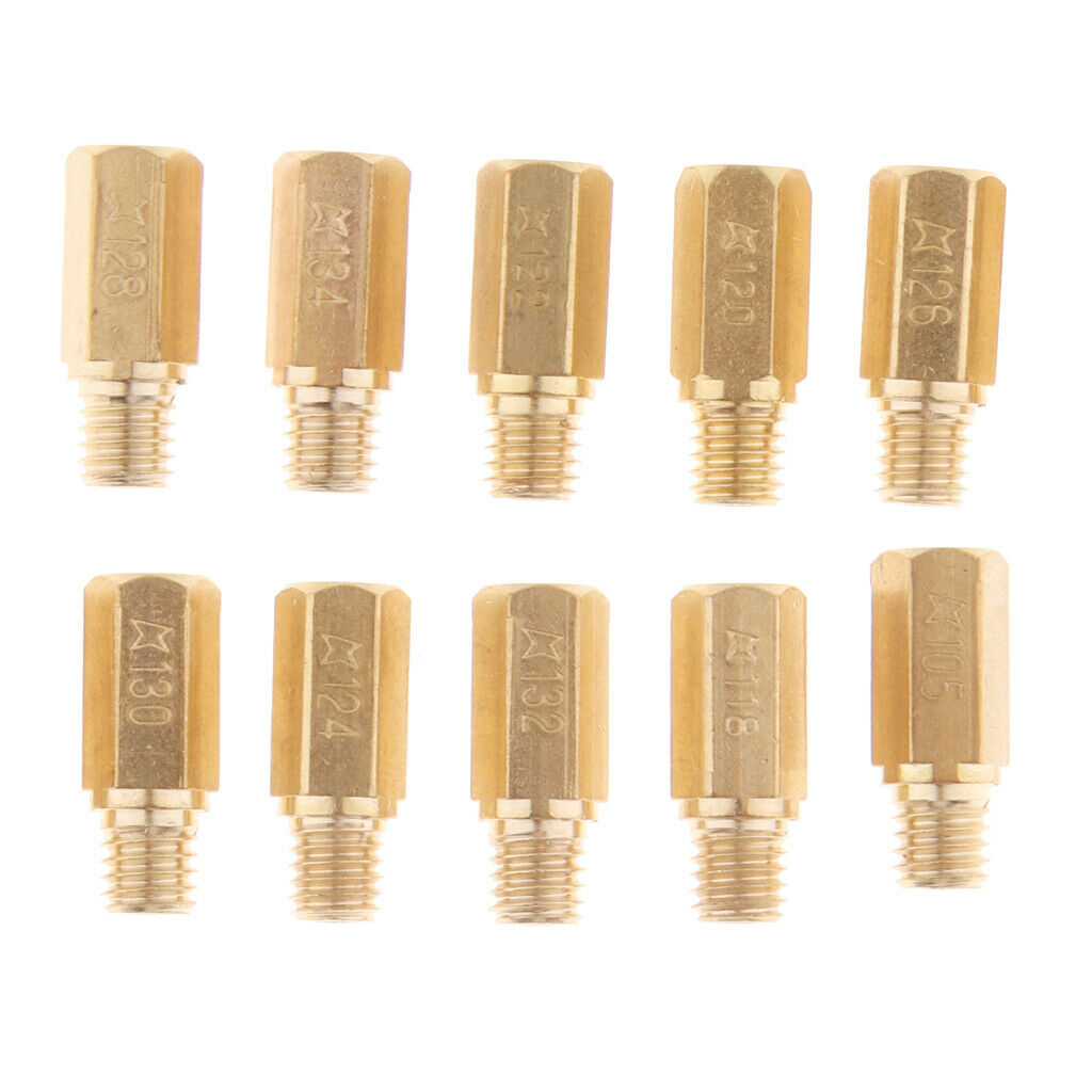 10Pcs 126 128 130 132 Carburetor Main Jet Kit For PWK  OKO CVK ATV