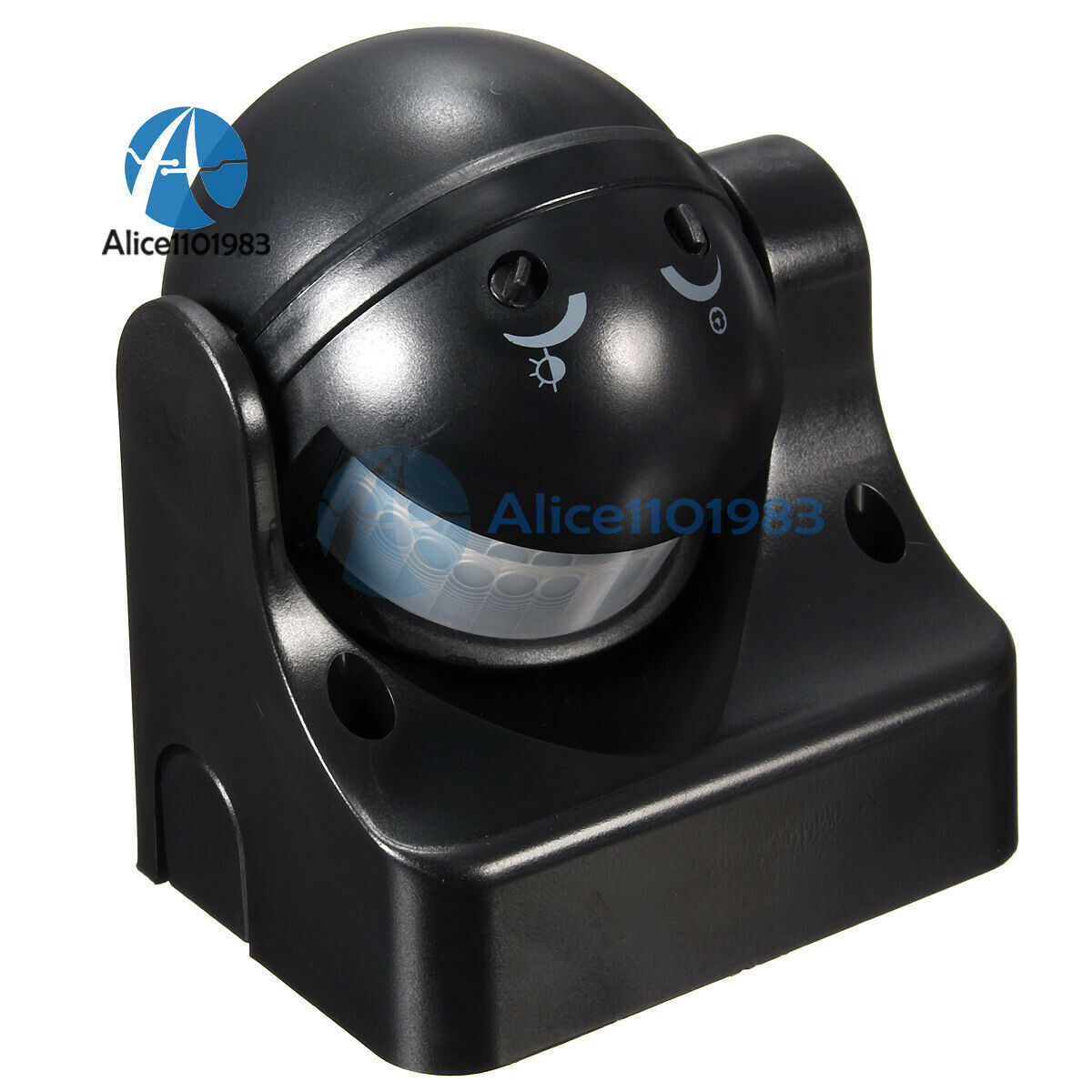 Black Outdoor 180 Degree PIR Motion Movement Security Sensor Detector Switch 12M