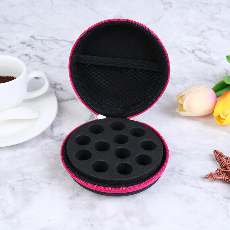 12 Bottles Round Essential Oil Storage Bag Essential Oil Organizer Case 1ml  KX