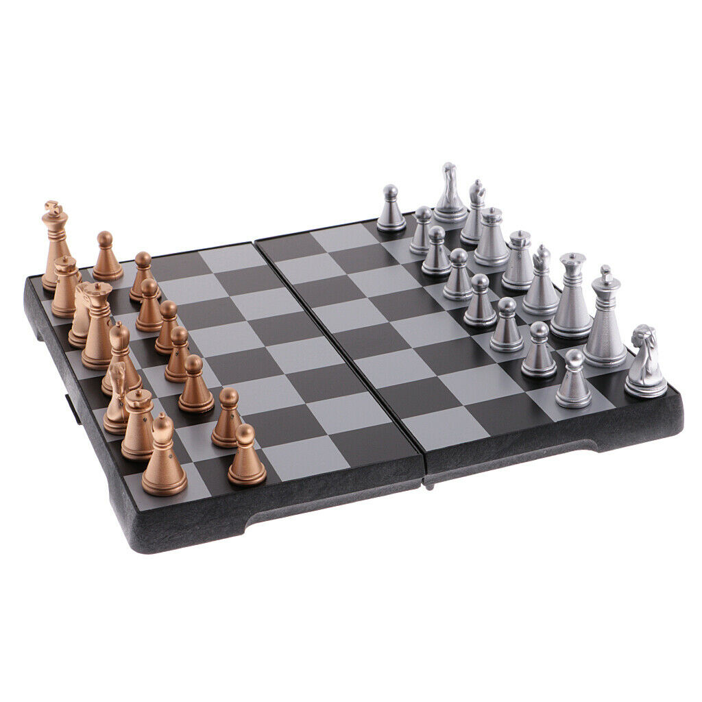 Folding Magnetic Chess Set with Portable Chess Board for Children