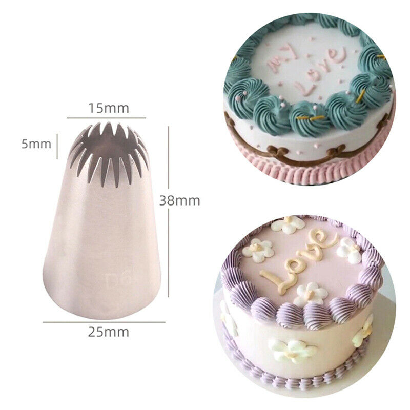 D66 #18 Open Star Icing Nozzle Piping Tip Stainless Steel Cake Decorating.l8
