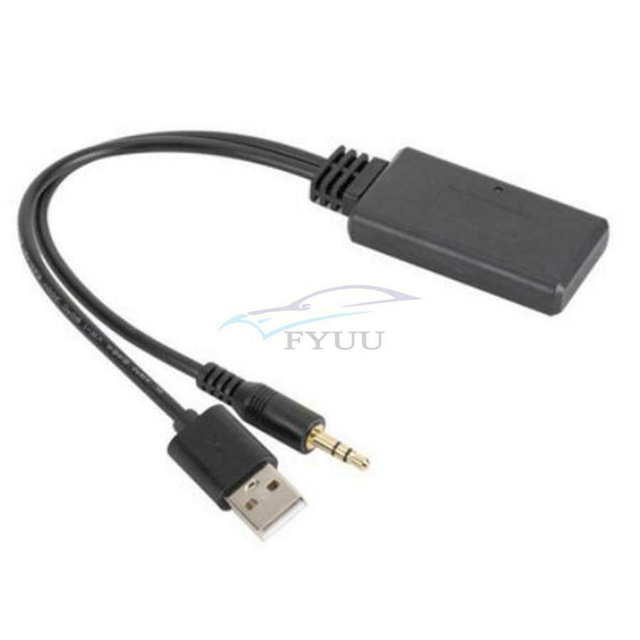 1Piece 5V-12V ABS Plastic Black Car AUX Bluetooth 5.0 Audio Receiver Cable Parts
