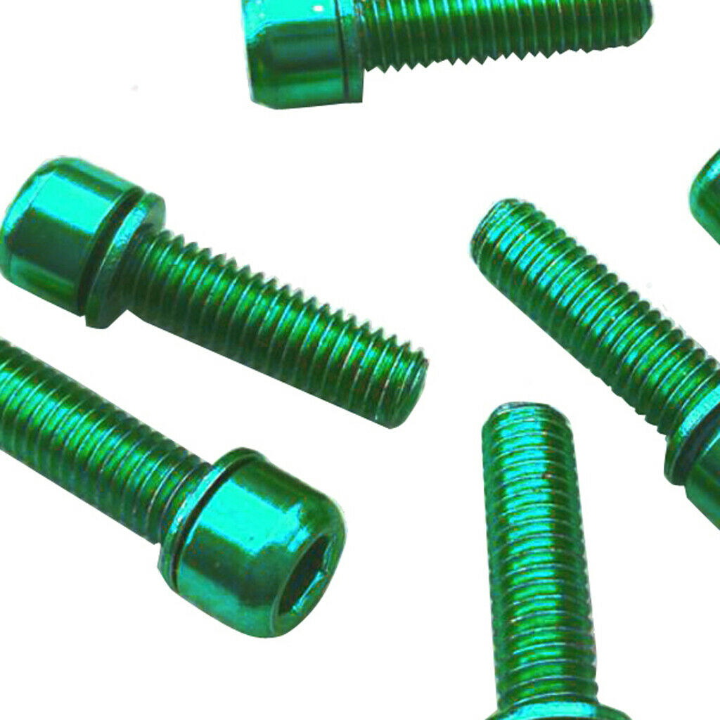 24Pcs MTB Bicycle M5x18 Handlebar Stem Rear Rack Hex Socket Screw Bolt