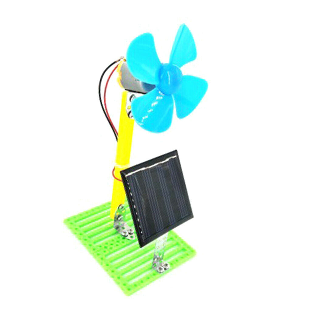 Novel Solar Powered Electric Fans DIY Physics Motor Circuit Device Kit Science