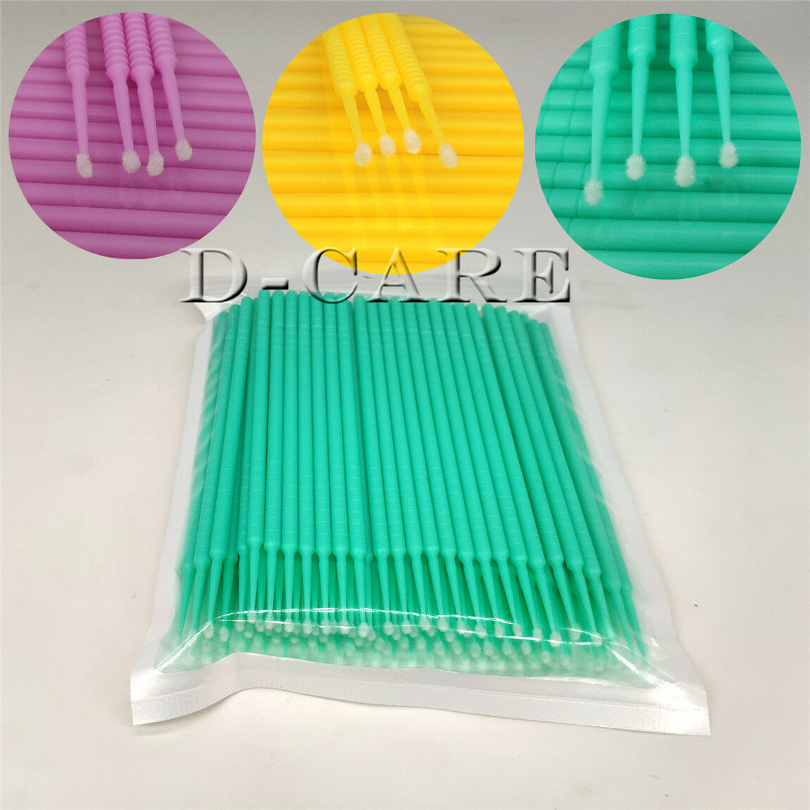 400Pcs Dental Disposable Micro Applicator Brush Fine ( 100Pcs/Bag ) DC