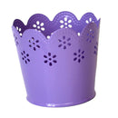Multi-function Hollow Flower Pencil Holder Metal Desktop Organizer Barrels