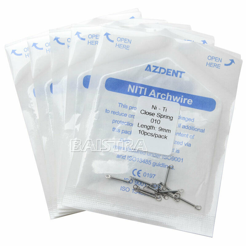 20 X AZDENT Dental Orthodontic Closed Coil Springs 0.010" 9mm 10PCS/Pack