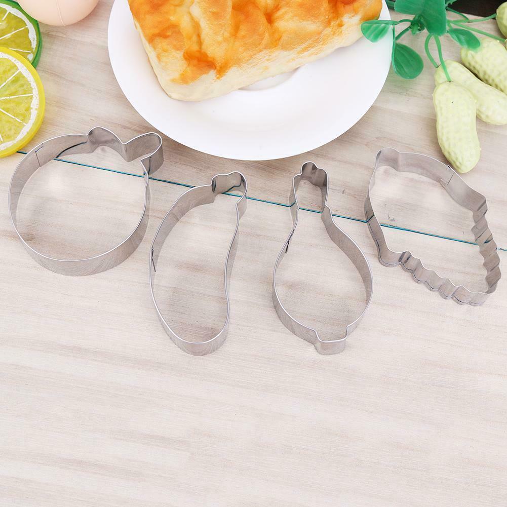 12pcs/Set Reusable Vegetable Stainless Steel Mold Cake Biscuit Baking Mould @