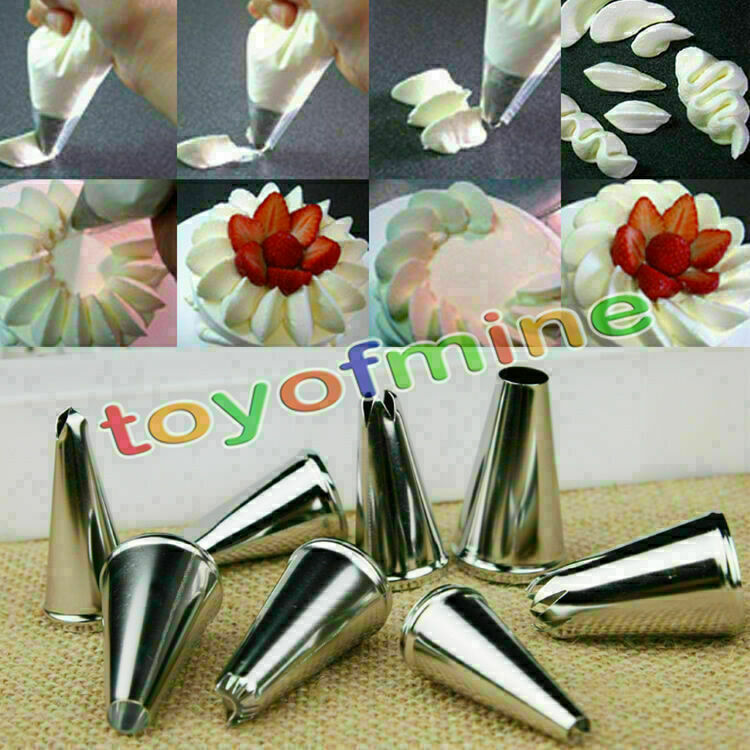 24Pcs Icing Piping Nozzles Tips Pastry Cake Decorating Tool With Box