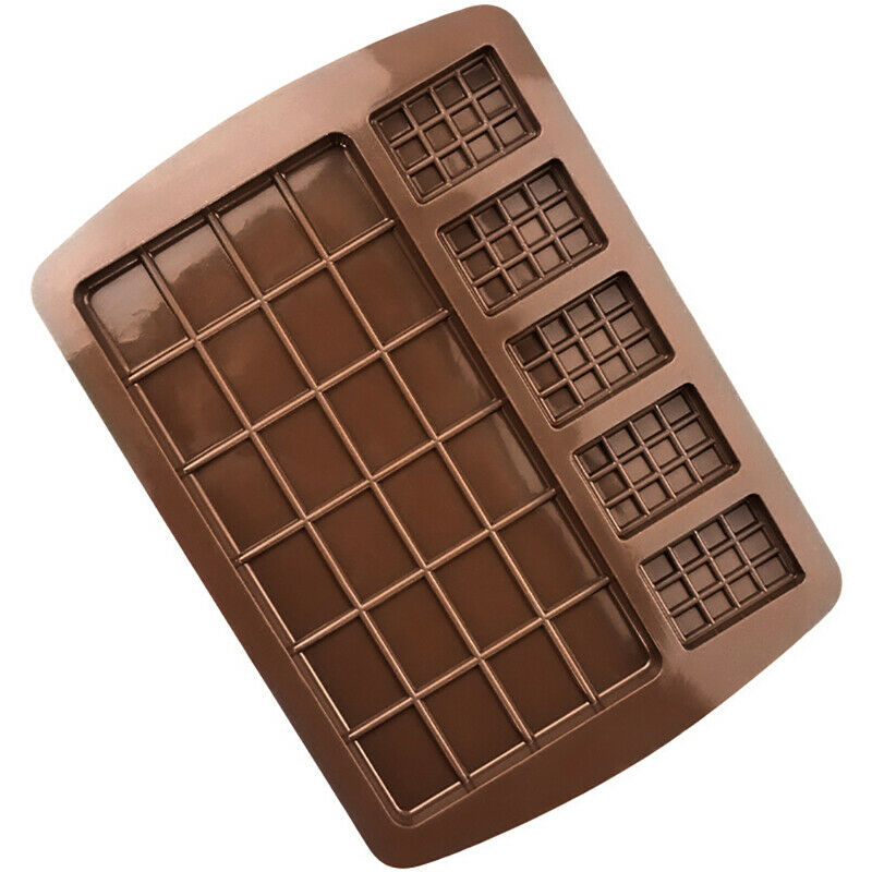 Silicone Mold Waffle Chocolate Mold Fondant Patisserie Candy Bar Mould Cake BDA