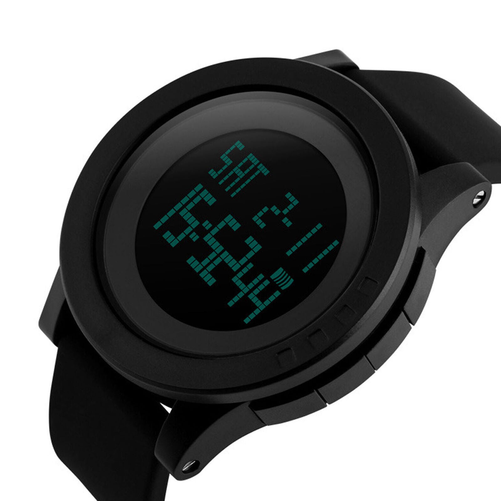 Mens Digital Watch Big Face LED Chronograph Alarm Waterproof Watches