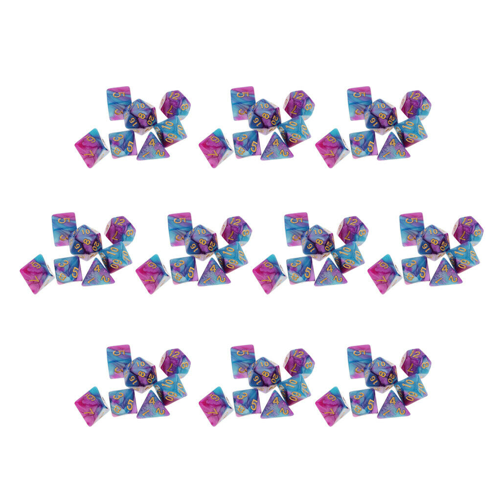 Acrylic Opaque Multi Side Dice Digital Dice Set for Gambling Lovers Gift