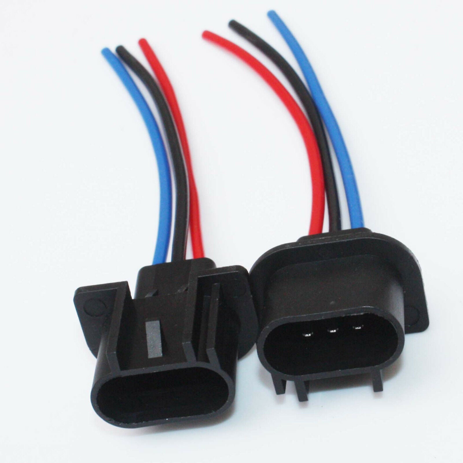 2* H13 9008 male car auto HID LED lamp socket base outlet replace plug connector