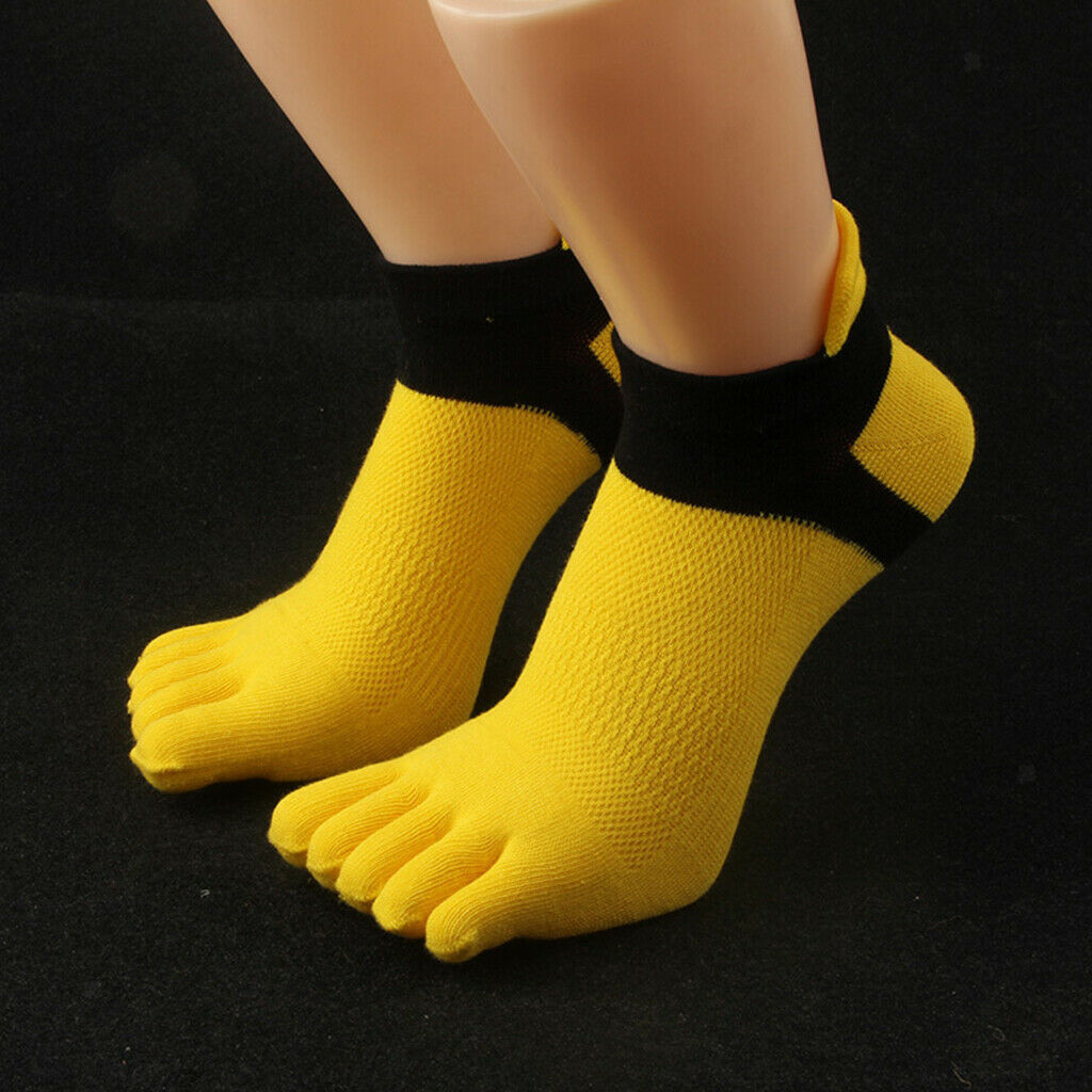 4x Everyday Five Toe Socks Sweat Absorb No Show Sports Ankle Socks Casual