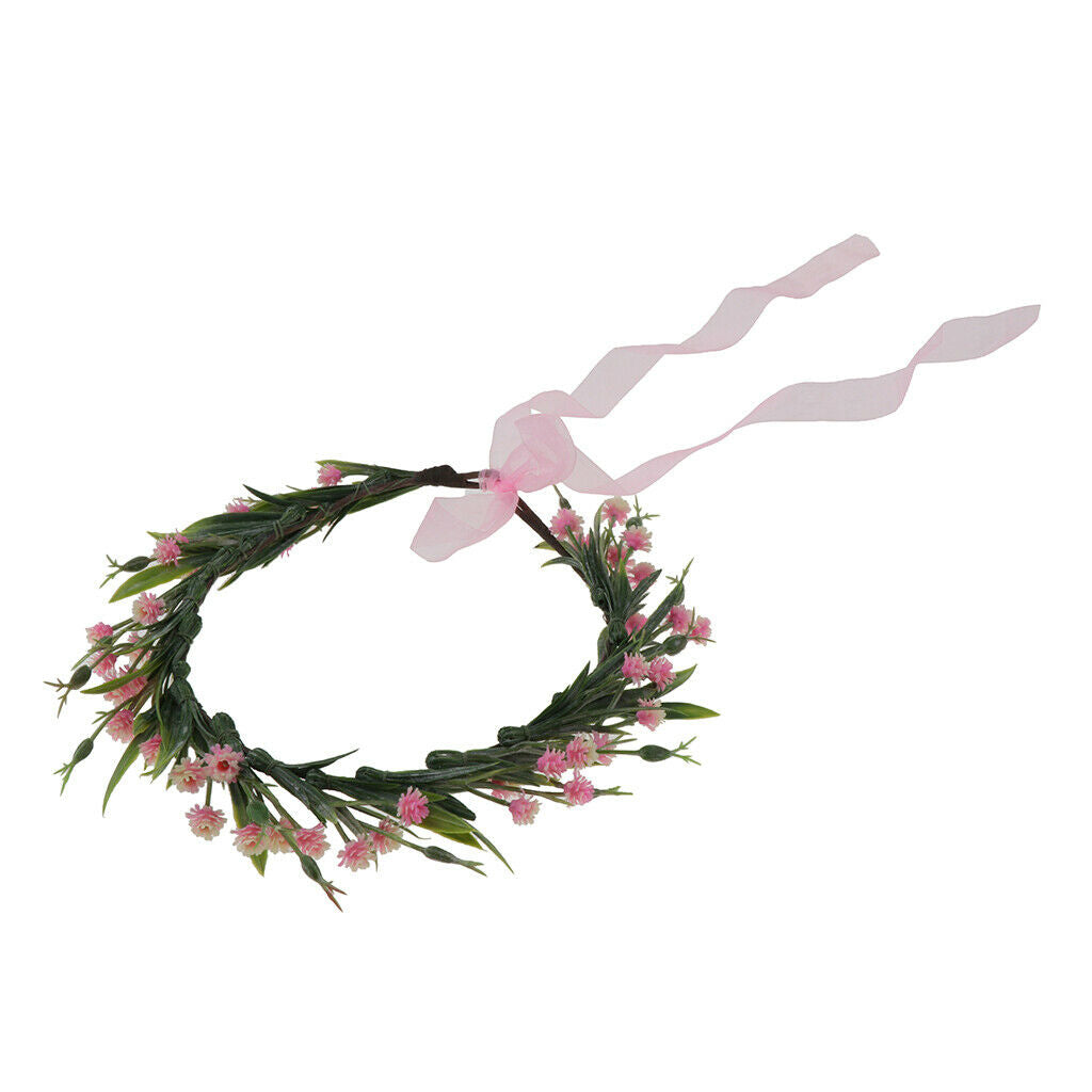 Bridal Silk Flower Wreath Headband Hairband Wedding Hair Accessories