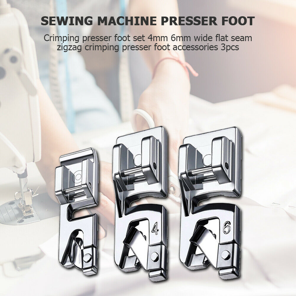 3pcs Narrow Rolled Hem Sewing Machine Presser Foot Set Sewing Accessories @