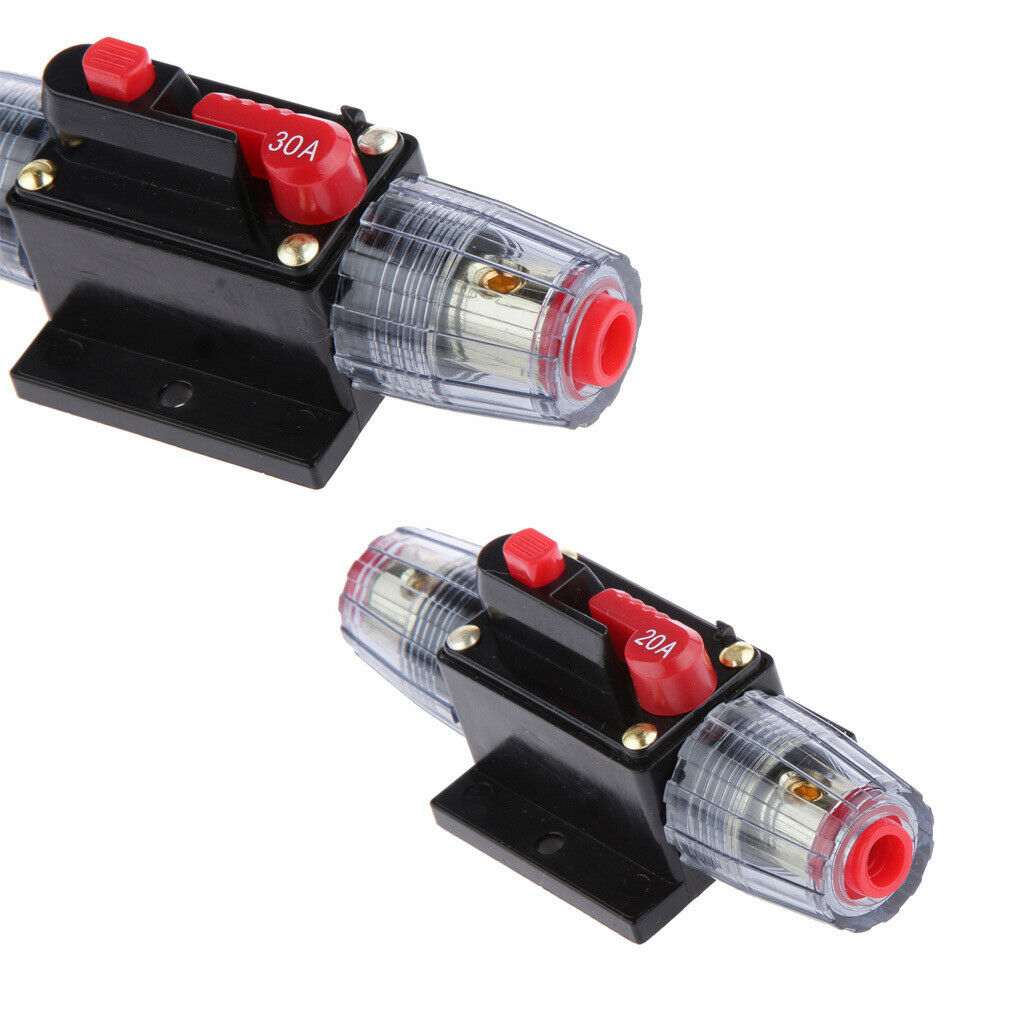 30A&20A Car Protection Stereo Switch Fuse  Inline Circuit Breaker New