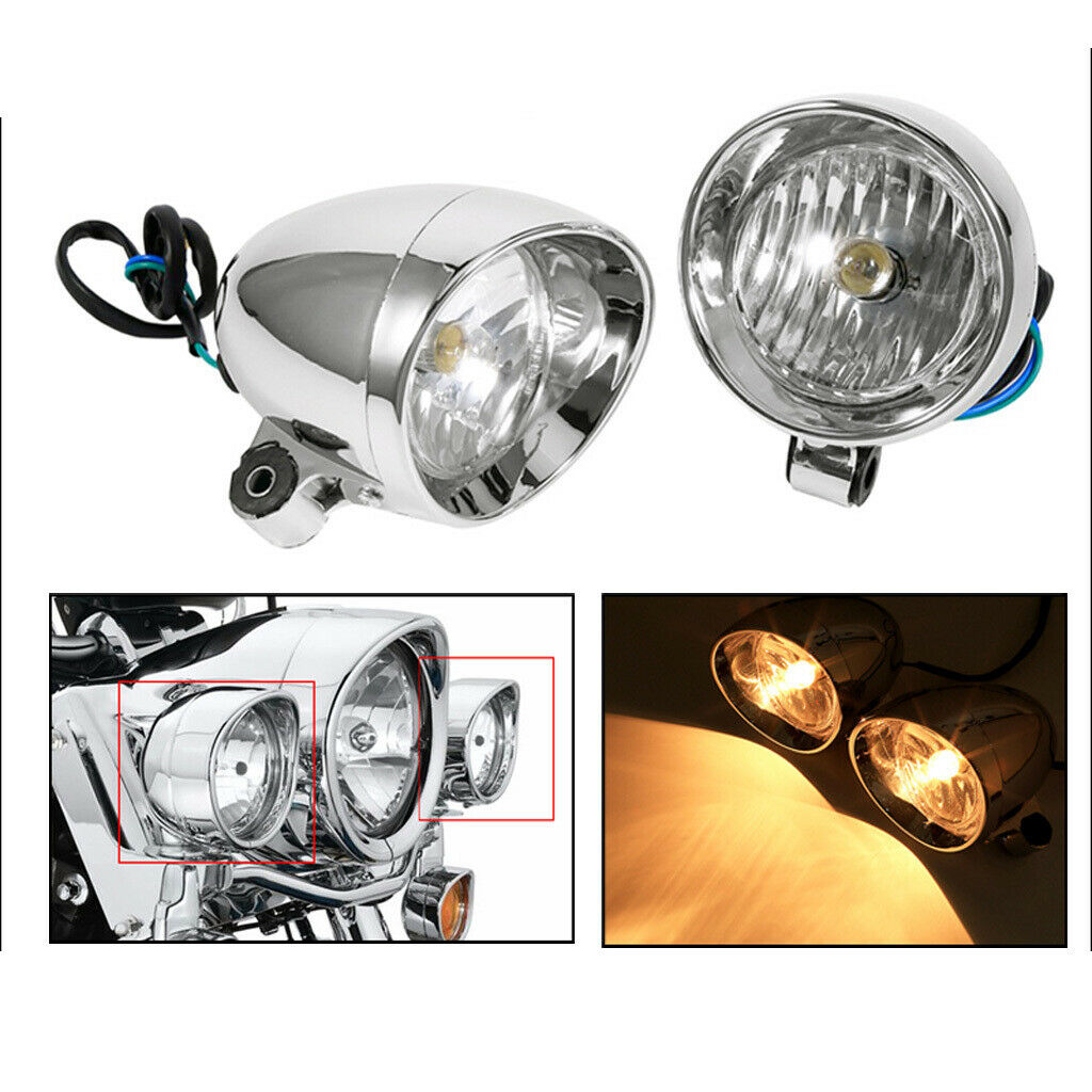 10W 12V Universal Motorbike Headlight Retro  Fog Light Auxiliary Light