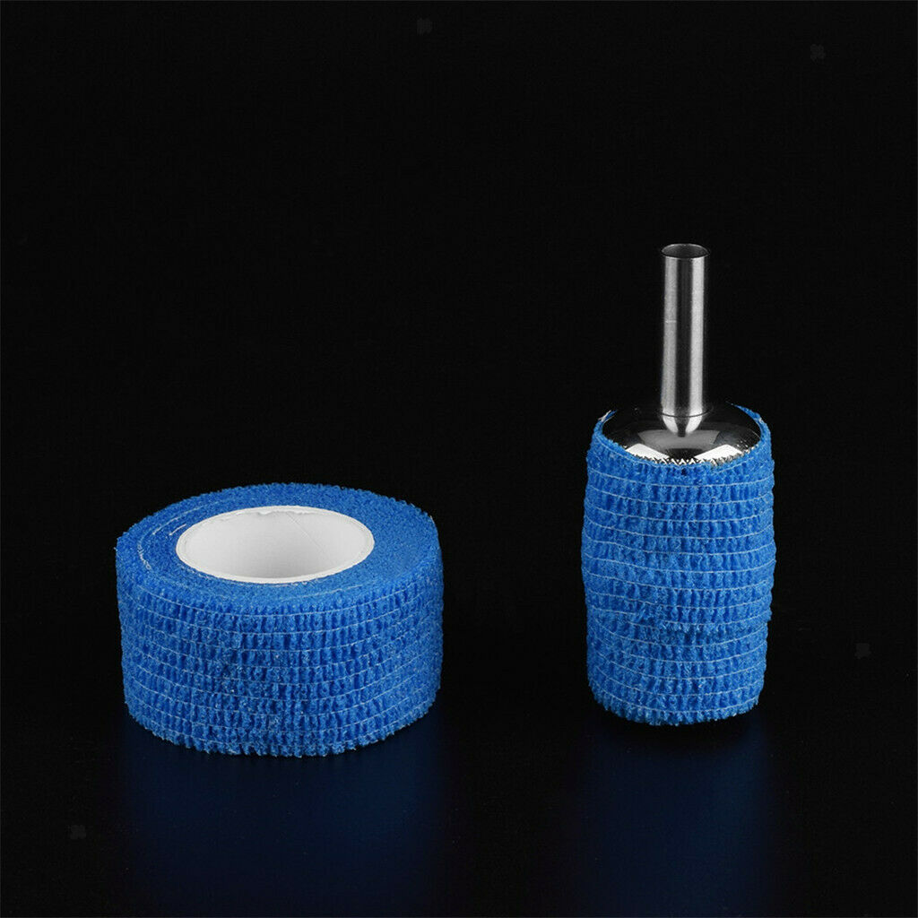 Self-Adhesive Non-woven Bandage Wrap Cohesive Tattoo Grip Cover 2 Yard Blue
