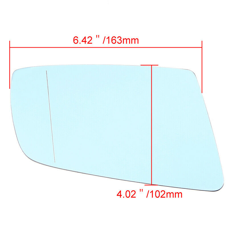 For BMW 6-Series E64 2004-2010 Blue Passenger Side Rearview Mirror Glass Heated