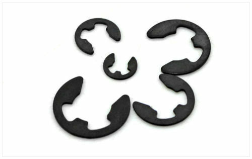 120pcs Black E-Clip & Retaining Ring Assortment Kit 1.5mm to 10mm Circlip C#