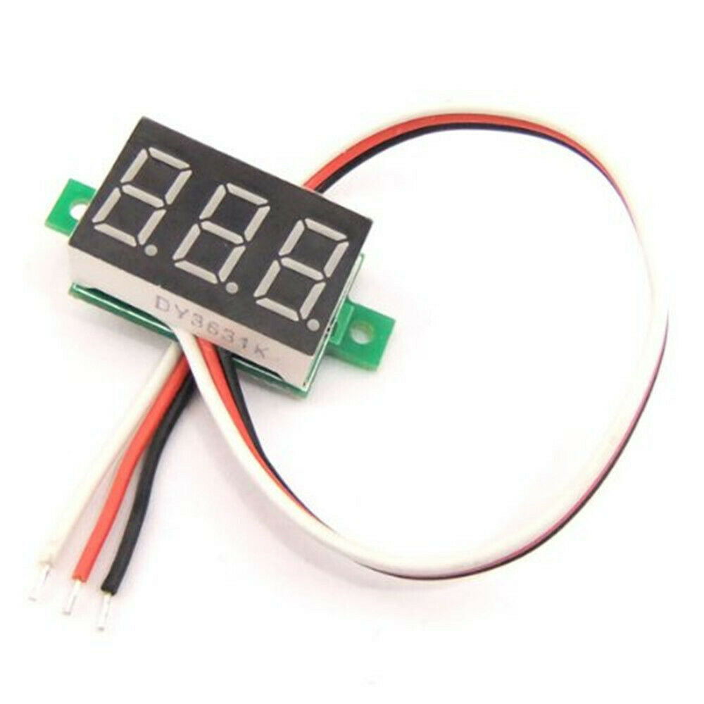Dc 0-30V Mini Red Led 3 Digits Display Voltage Voltage Surface Board 5Pcs Pack