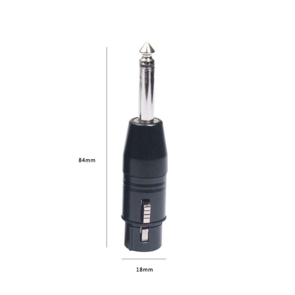 3 Pin XLR Female To 6.35mm Male Mono    Adapter Microphone Leader