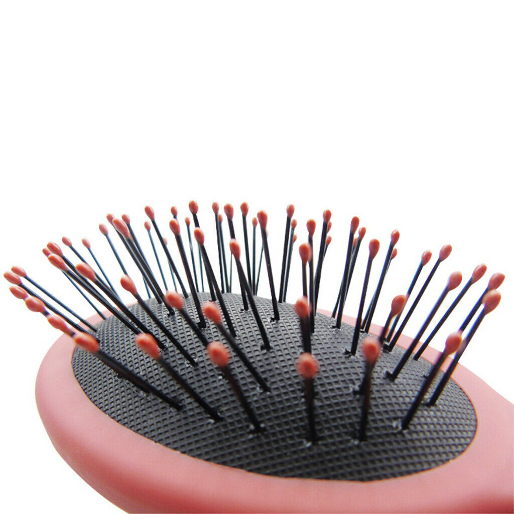 Mini Anti-static Scalp Massage Paddle Hairbrush Cushion Detangling Comb Black