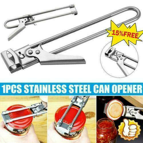 Bottle Opener Multifunctional Beer Adjustable Steel Lid Gripper_ Jar Q9L4